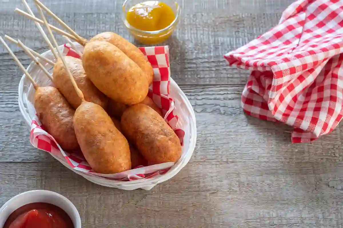 Dešrelės kukurūzų tešloje "Corn Dogs"