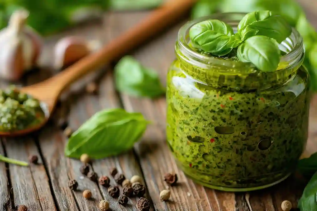 Vieno kąsnio sumuštiniai su Pesto padažu 