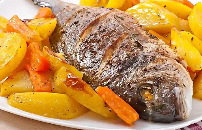 Kepta dorada su sviestu ir citrina