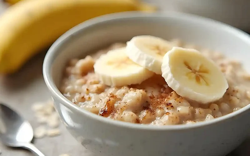 Avižinė košė su bananais