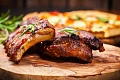 Orkaitėje kepti kiaulienos šonkauliai su BBQ padažu