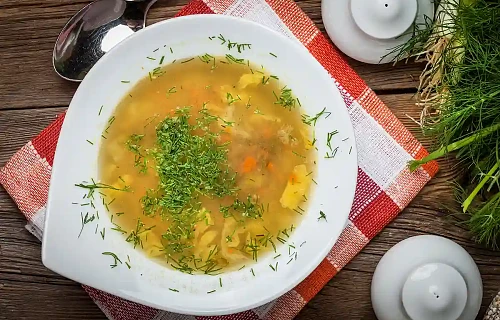 Daržovių sriuba su grikiais
