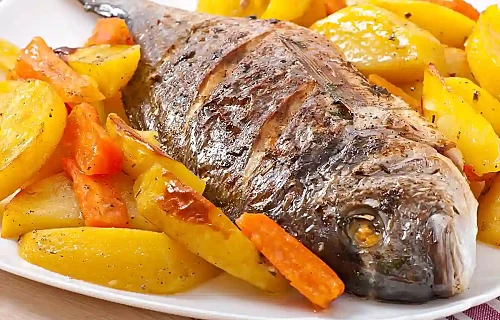 Kepta dorada su sviestu ir citrina