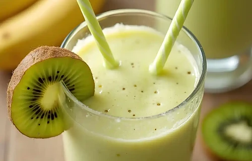 Kivi ir bananų kokteilis