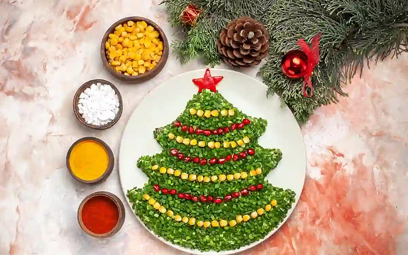 Naujametinės salotos “Eglutė”