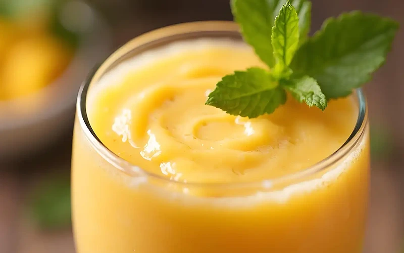 Mango kokteilis su jogurtu