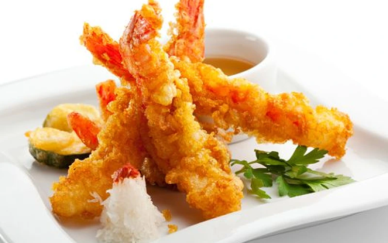 Krevetės tempura tešloje