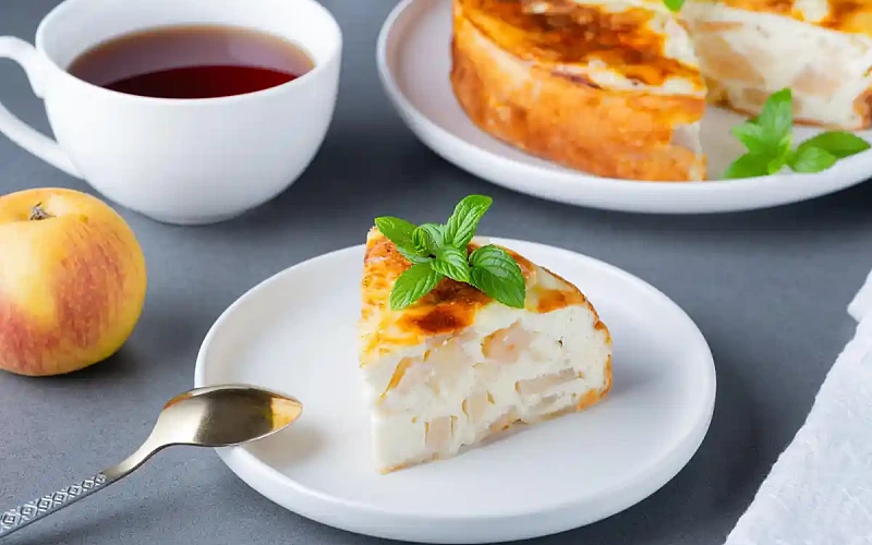 Skanus varškės apkepas su obuoliais